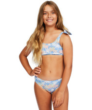 Billabong Girl's Size 7 2 Pc Bikini Swimsuit Talk To The Palm Hanky Tie