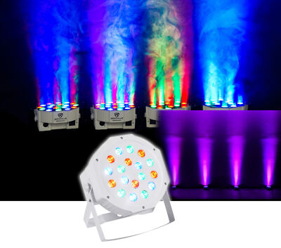 Rockville RockPAR50 LED RGB Compact Par Can DJ/Club/Stage DMX Wash Light - White