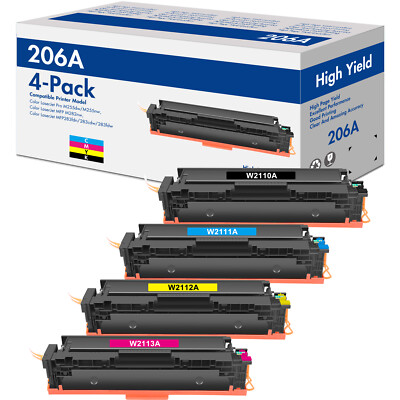 4PK 206A W2110A 206X Toner For HP Color Laserjet Pro MFP M283fdw M283cdw M283fdn
