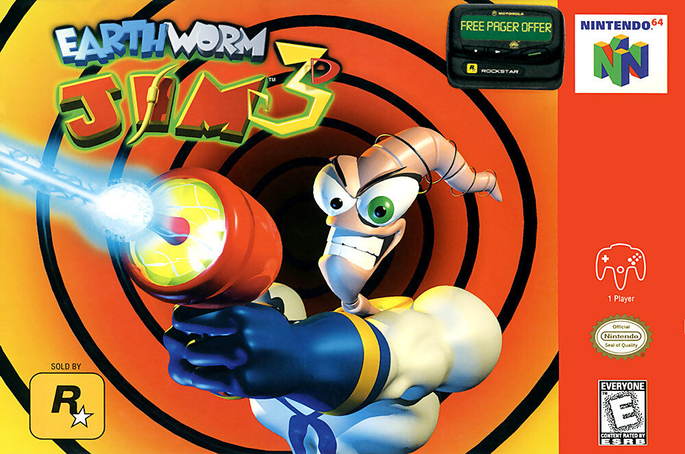 Earthworm Jim 3D BOX ART Nintendo 64 N64 Premium POSTER MADE IN