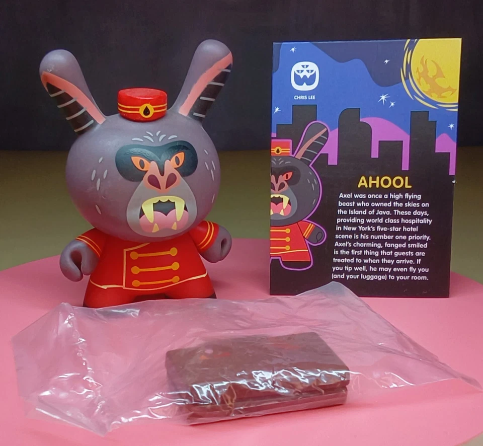 AHOOL ~ Kidrobot CITY CRYPTID Dunny / Chris Lee / Artist Card & Accessory @2018 - Image 2 of 3