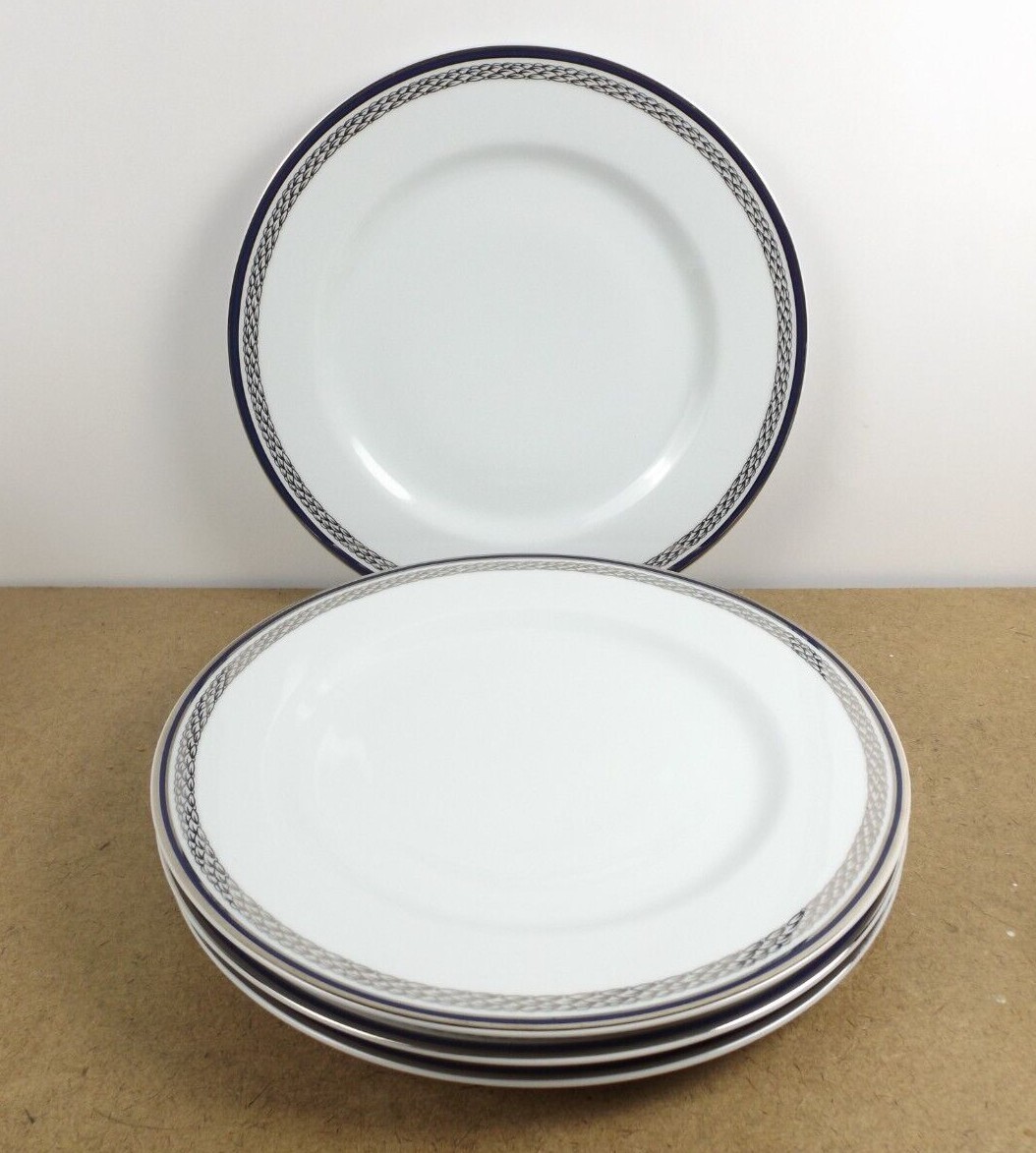 4 Vista Alegre Coimbra Platinum Dinner Plates Portugal (ita5) eBay