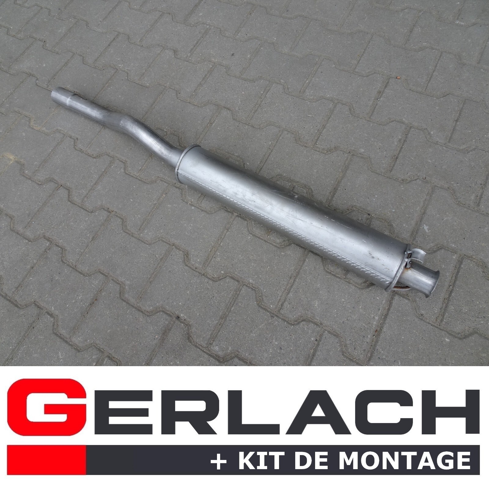 Silencieux intermédiaire F133 en acier aluminisé pour Audi 80 1.6 2.0 Avant