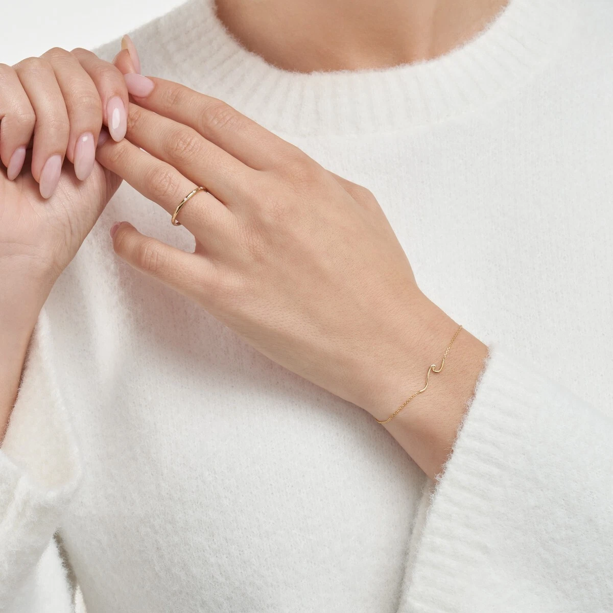 Wave cable bracelet sale