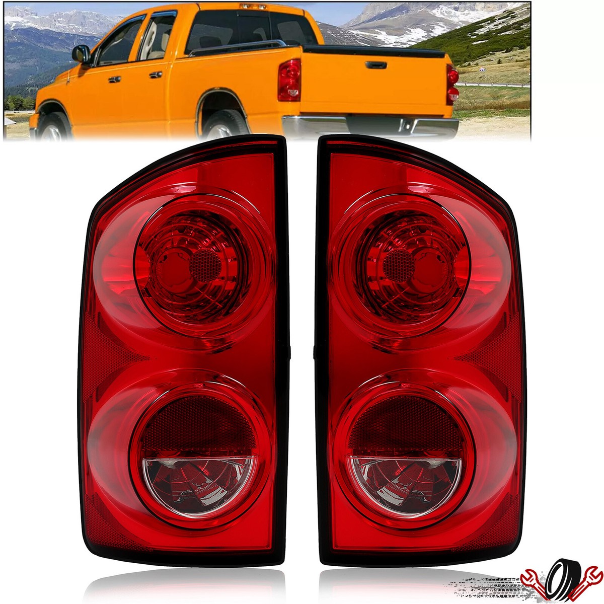 BENSIL Gruppo Luci Posteriori per Dodge per RAM 1500 2500 3500 V6 V8 2009 2010 2011 2012 2013 2014 2015 2016 2017 2018 Fanale Posteriore Fanali Posteriori (Color : 2