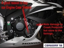 R&G Racing Black Engine Case Sliders RHS For 2007-2008 Honda CBR600RR ECS0030BK