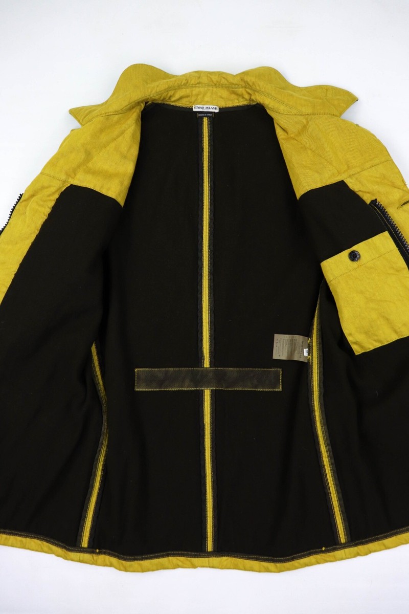 Men's Stone Island A/W 2005 Vintage 00s Yellow Lino-Flax Men's Stone Island A/W 2005 Vintage 00s Yellow Lino-Flax