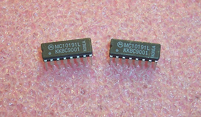 QTY (25) MC10191L MOTOROLA 16 PIN CERAMIC DIP HEX MECL TO MST TRANSLATOR NOS