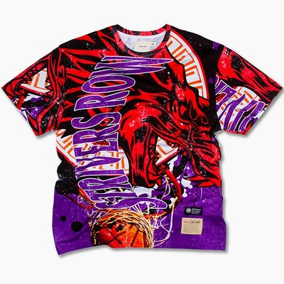 L Men's T-Shirt Purple Orange White Strivers Row Red Wolf Basketball Street NWT