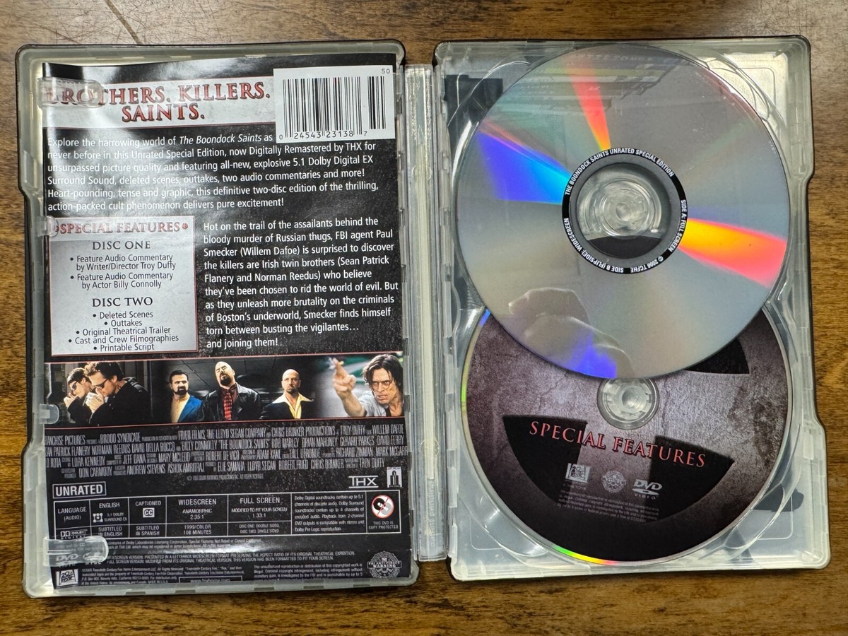 The Boondock Saints Steelbook (2-Disc DVD Set, Unrated Special