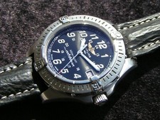 Breitling A64350 Colt Oceane Quartz schwarzes Zifferblatt black dial Leder