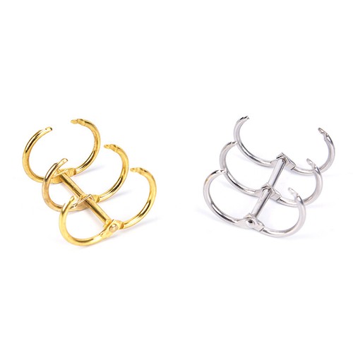 DIY Metal Clip 3 Holes Ring For Notebook Loose Leaf Diary Photo Album Binding BA - Picture 5 of 13