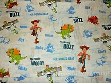 1H LN Disney Toy Story Woody Buzz Toddler bed Flat Sheet Cotton Blend Fabric