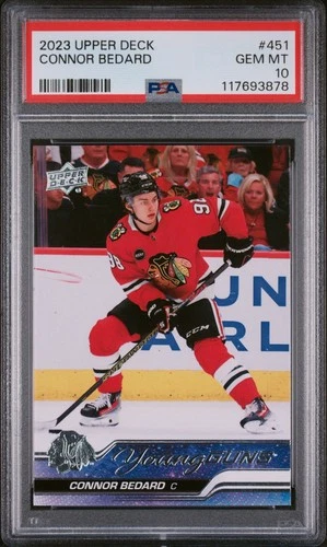 Connor Bedard PSA 10 Young Guns GEM MINT 2023-24 Upper Deck #451 Rookie Card RC