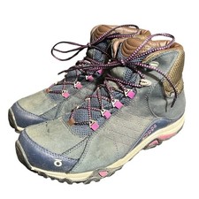 Oboz Sapphire Mid BDry Womens 9.5 Blue Hiking Boots Camping Outdoors Casual