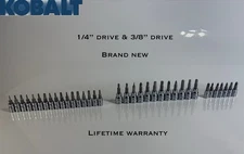 Kobalt 36pc Nut Driver Bit Set 1/4” & 3/8” Drive Torx Hex Bit Sockets