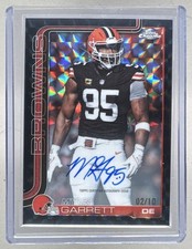 Myles Garrett 2025 Topps Chrome #BA-MG Black Geometric Refractor Auto 2/10