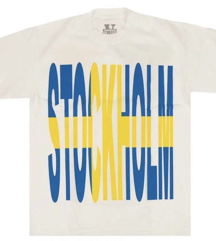 NEW - VLONE Unisex 'STOCKHOLM' White AWGE X ASAP ROCKY T-SHIRT - L