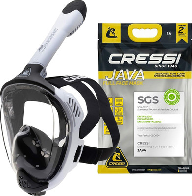 CRESSI Java Full Face Mask - Vollgesichts Schnorchelmaske, Ultraklare Antibeschl