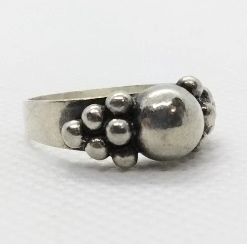 Vintage Eric Granit Co. Designs Finland Sterling Silver Modernist Ring Size 7