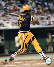 Bill Madlock Signed Pirates Black Jersey Batting 8x10 Photo - (SCHWARTZ COA)