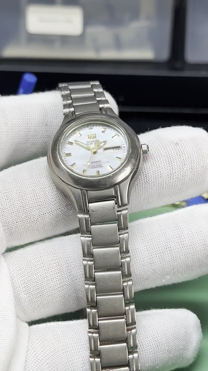 Elgin Titanium Solar Drive Watch – Day-Date, 100m, MVP Edition