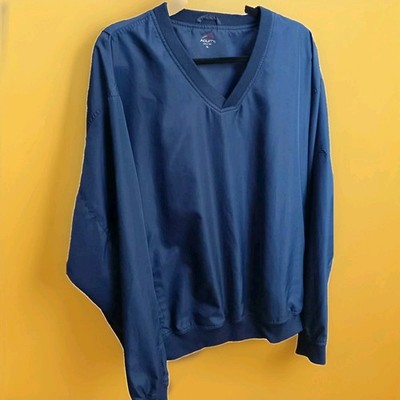 Acuity Golf PULLOVER Jacket Mens XLarge Blue Lightweight Long Sleeve Pockets