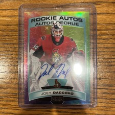 2019-20 O-Pee-Chee Platinum Joey Daccord color wheel Autos RC #R-JD Ottawa Sens