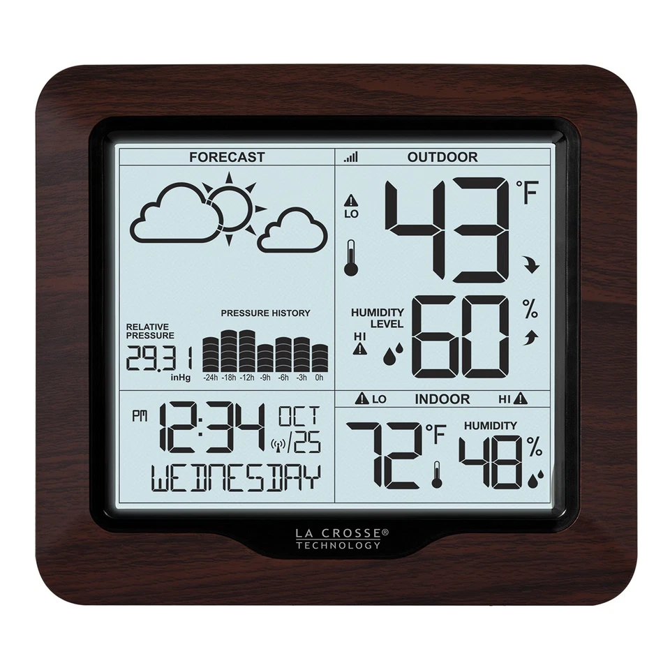 La Crosse Technology 308-1417BL Backlight Wireless Forecast Station with Pres... - Image 3 of 4
