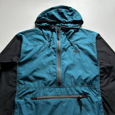 Nike ACG Anorak Men's Small Blue/Black Windbreaker Vintage 90s