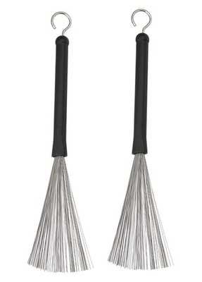 Jiayouy 1 Pair Drum Wire Brushes Sticks Percussion Retractable Brush... 