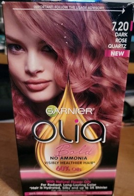 GARNIER Olia Bold Brilliant Hair Coloring, Ammonia Free - 7.20 DARK ROSE QUARTZ 