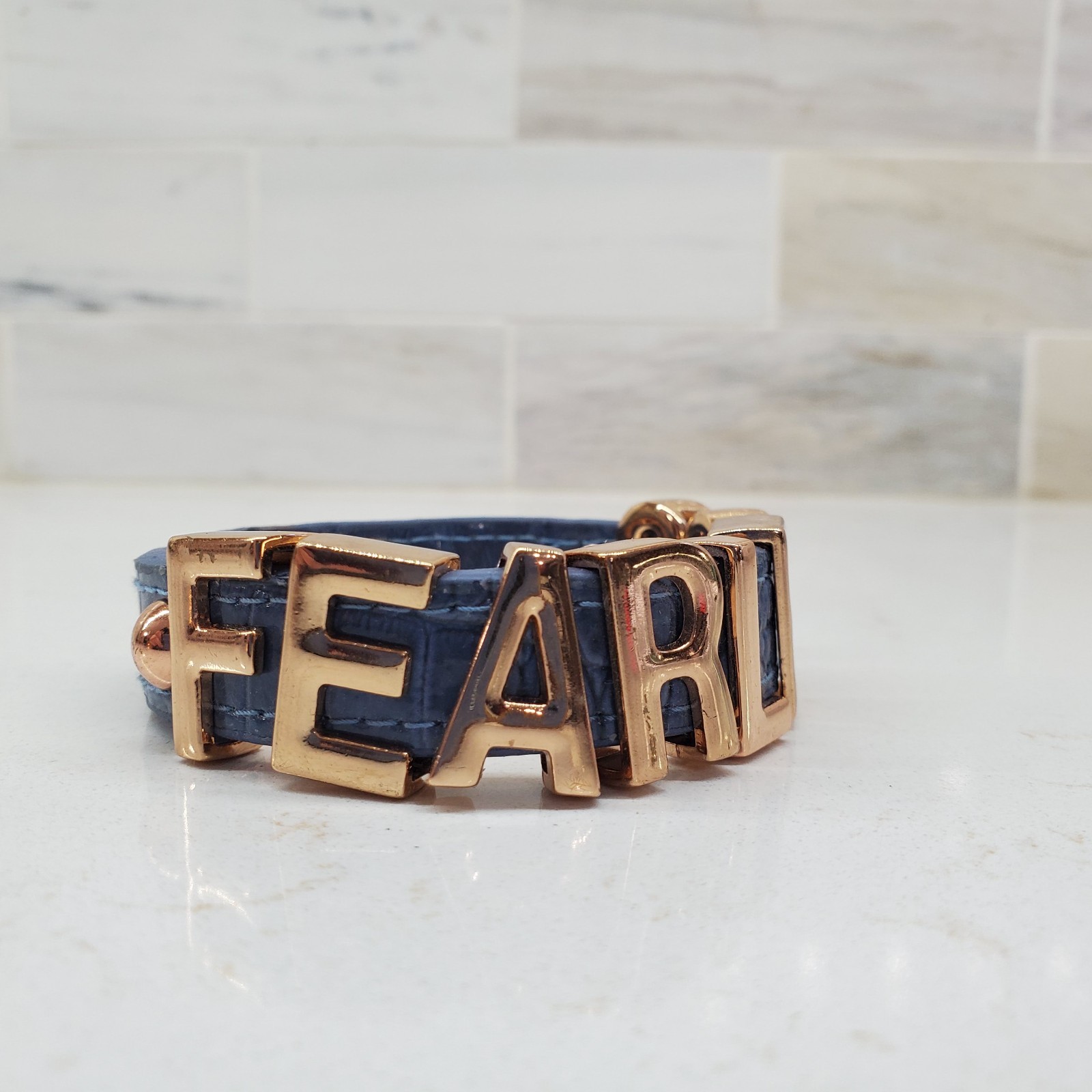 FEARLESS BCBGeneration Blue Snap Strap Bracelet L… - image 3