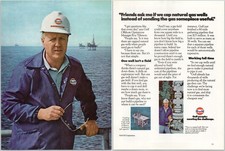 Gulf Natural Gas Wells Roy Tillerson Offshore Operations 1977 Print Ad
