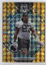 2023 Panini Mosaic Rookies Reactive Yellow Mosaic Prizm Tyler Lacy #370 0c2