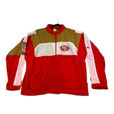 Vintage San Francisco 49ers Jacket Mens Large Red Gold NFL Football Apex One 90s