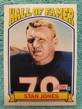 1991 SCORE STAN JONES #671 HALL OF FAMER CHICAGO BEARS HOF 