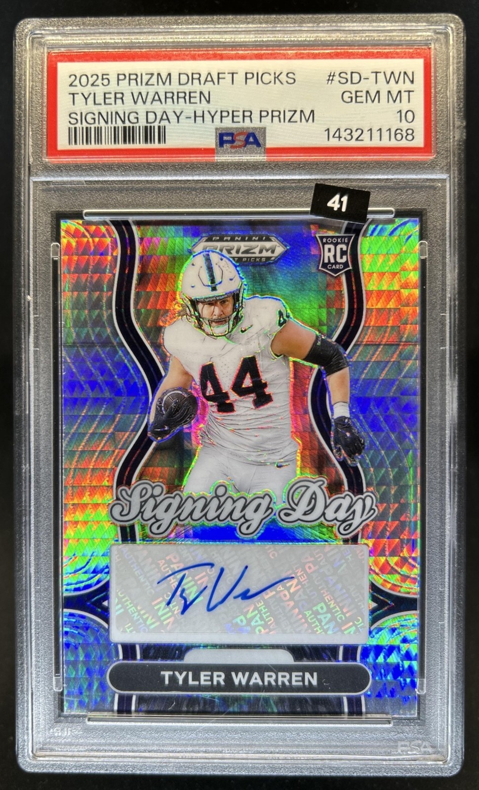 Tyler Warren Panini Prizm Draft Picks Signing Day #SDTWN Hyper Prizm