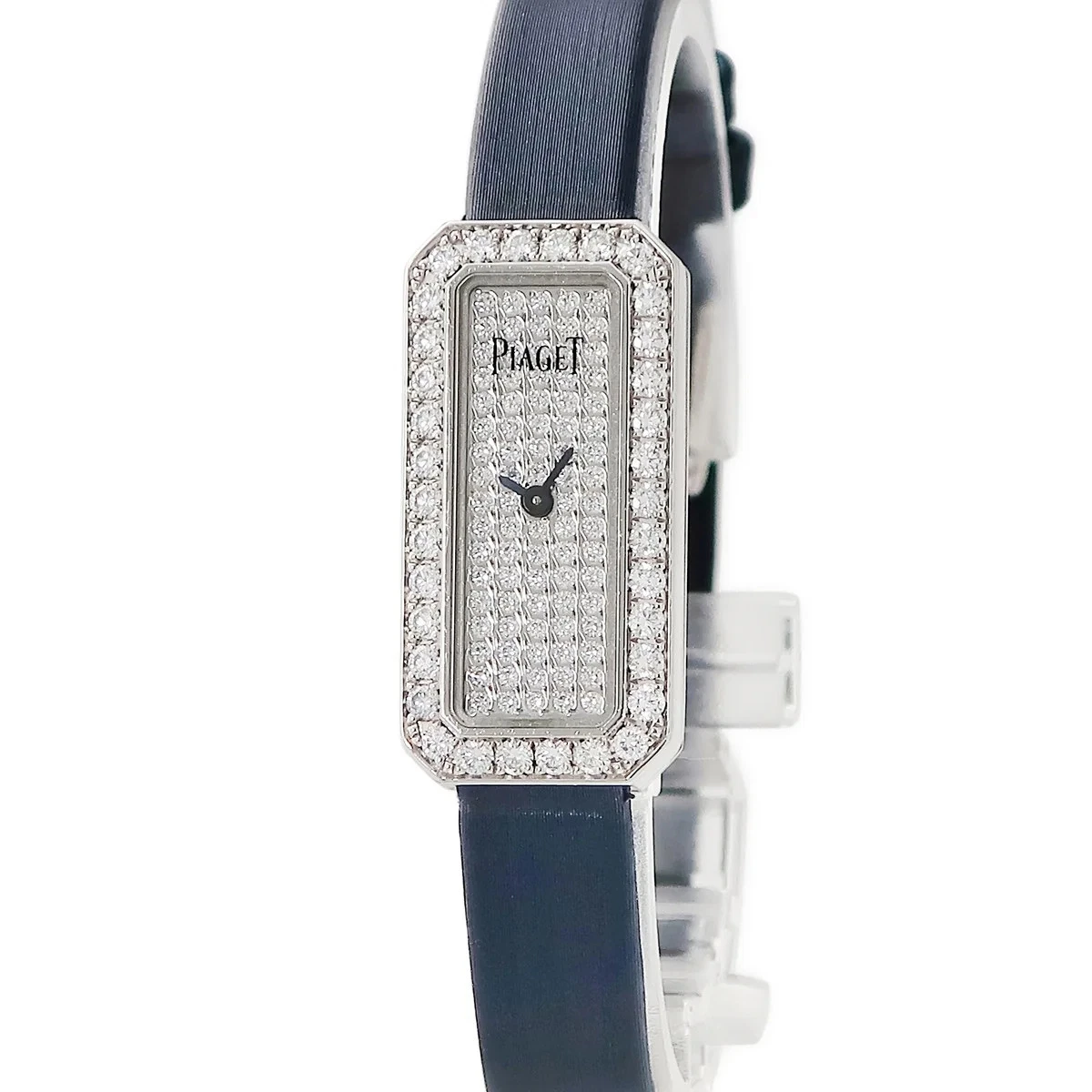 Piaget — Piaget Limelight P11014 Diamond Satin 15mm Silver Dial Quartz Wristwatch #HDW259