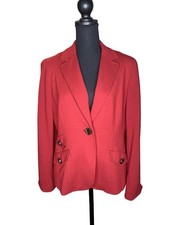 Talbots Petites Size 12P Red Stretch Blazer Suit Coat 12 Petite Business Casual