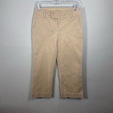 Lilly Pulitzer Palm Beach Fit Tan Crop Pants Sz 2