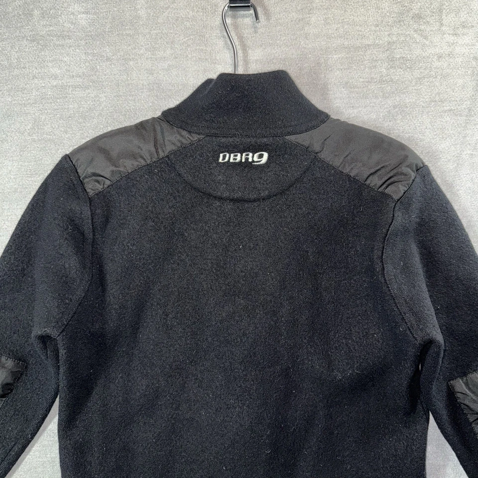 Шерстяной свитер Hackett Aston Martin Racing черный на молнии нашивки на локти молодежный LG - Изображение 4 из 4