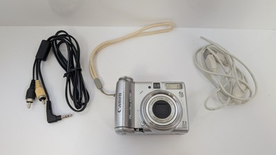 Canon PowerShot A570 IS 7.1MP Digital Camera + Cords For Parts