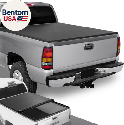 TTC-RU-033 Soft Vinyl Roll-Up Tonneau Cover Compatible with 1999-2006 Silverado