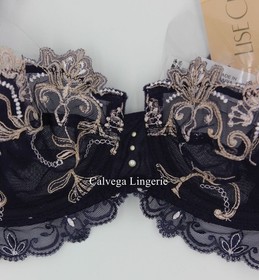 NWT Lise Charmel ACG3063B Sublime a Deux  Balconette Soft Cup Mesh Bra, Blue 32B