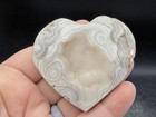 Laguna Lace, Polished, Carved Heart Agate With Druzy Crystal Pocket. — photo 6