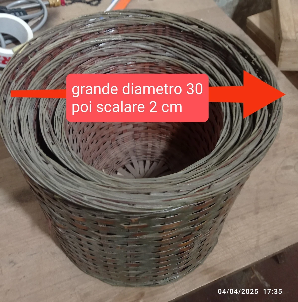 SET DI 3 vasi da fiori intrecciati Makramee rivestimento parete