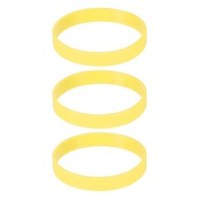 3Pcs Bracelets Wristbands 1/2 Inch Width 8.5" Length Yellow