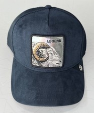 Goorin Bros Silver Legend Ram Suede Navy Trucker Hat-NWT-Spring 26 Collection