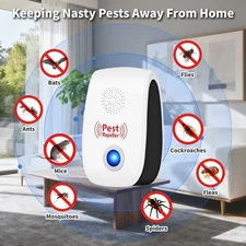 2PACK Ultrasonic Electronic Pest Repeller Plug-In Mice Rat Rodent Bug Control US